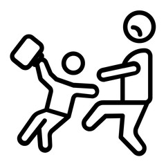 chief kicking workers from office concept, Fire an Employee Who Has a Bad Attitude vector Icon Design, 
