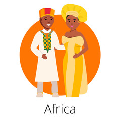 Traditional local wedding couple