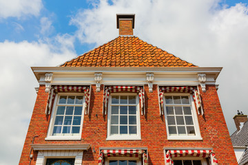 Obraz premium typical Dutch house in Appingedam, Netherlands