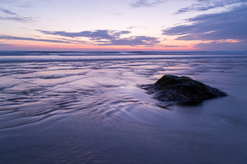 Porthtowan beach at sundown cornwall england uk 