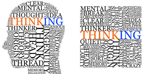 Thinking Two Symbols Head Square