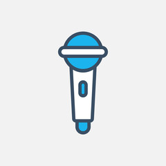 Microphone icon designed in a flat style