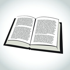 Fototapeta premium Illustration of an open book.