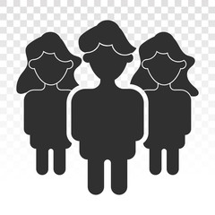 Male and female relationship flat icon on a transparent background