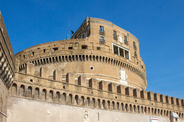 Fototapeta na wymiar Castel Sant'Angelo (in italian Mole Adriana) Rome Italy