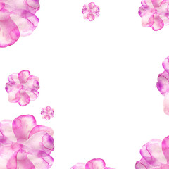 Purple watercolor petals  pattern background