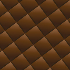 Fototapeta na wymiar Realistic food seamless pattern wallpaper. chocolate squares background. Volumetric dark chocolate repeating tile. Jpeg Illustration