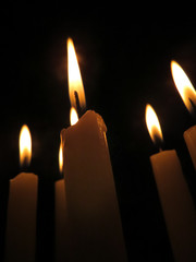 Candles with dark bokeh background