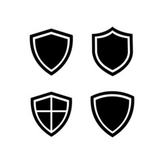 shield Icon symbol Flat vector illustration for graphic and web design.	