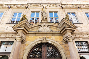 Fototapeta na wymiar entrance of a historic building in Bamberg, Germany