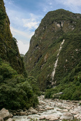 Fototapeta na wymiar Aguas calientes valley, in Cusco, Peru 