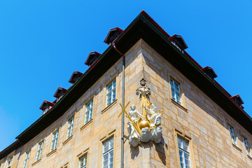 Fototapeta na wymiar corner of a historic building in Bamberg, Germany