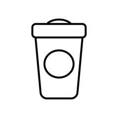 smoothie cup icon, line style
