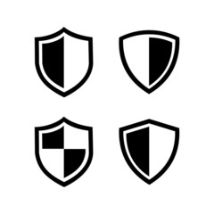 shield protection shield garbage Icon symbol Flat vector illustration for graphic and web design.