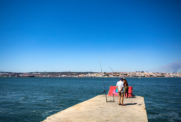 Fototapeta na wymiar Lisbon Seen from Cacilhas