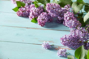 Floral springtime background with purple lilac