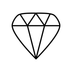 diamond gem icon, line style