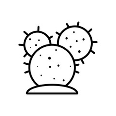 cactus icon, line style