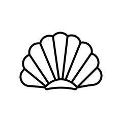 seashell icon image, line style