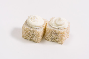 sushi rolls on a white background. Sushi Roll Sushi menu