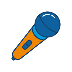 microphone icon, line and fill style