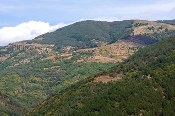 Fototapeta na wymiar Landscape of Ograzhden Mountain, Bulgaria