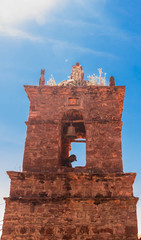 the old castle central square in Island Amantany Perú