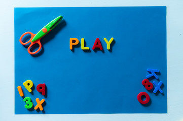 Colorful letters spelling Play