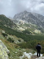 hiking in the mountains