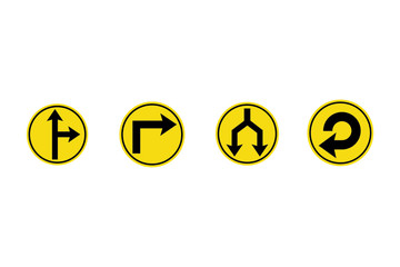 yellow warning sign with white background