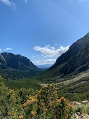 mountain landscape with blue sky