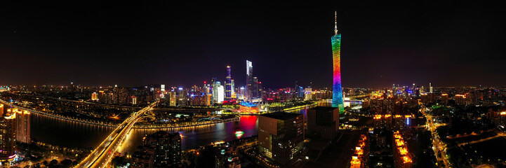Night view of Guangzhou, China