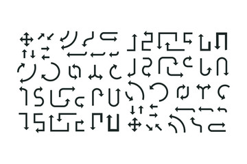 Arrows set. Arrow for the website and app. Line with Editable stroke icon arrow