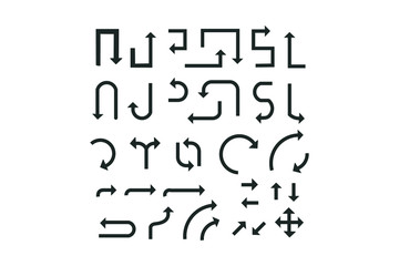 Arrows set. Arrow for the website and app. Line with Editable stroke icon arrow