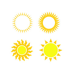 set of sun icons