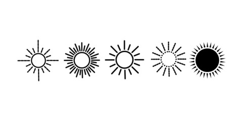 set of sun icons