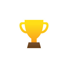 Trophy logo icon vector illustration.