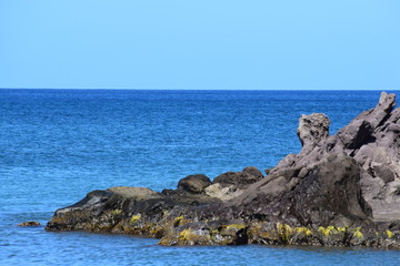 Paisaje a la orilla del mar