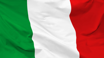 Fragment of a waving flag of the Italian Republic in the form of background, aspect ratio with a width of 16 and height of 9, vector