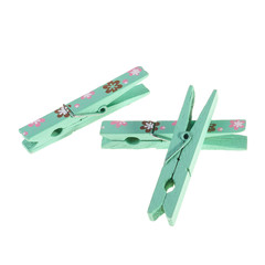 colored wooden clothespins for linen
