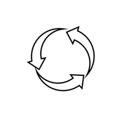 recycling symbol on white background