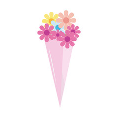 Isolated flowers bouquet