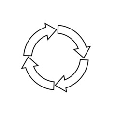 recycling symbol on white background