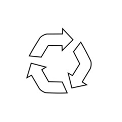 recycling symbol on white background