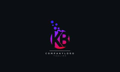 KB Letter Logo Design Icon Vector Symbol