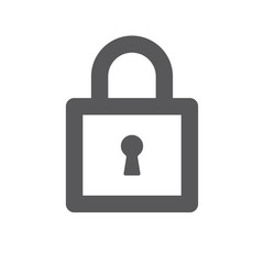 Padlock linear icon, symbol of security and safety. Lock pictogram.