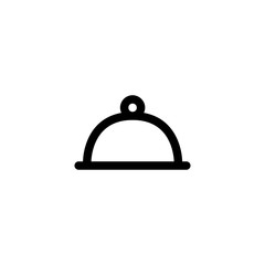 Cloche Restaurant Outline Icon Logo Vector Illustration
