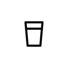 A Glass of Water Restaurant Outline Icon Logo Vector Illustration

