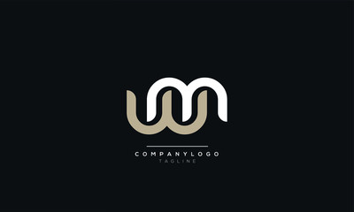 WM Letter Logo Design Icon Vector Symbol