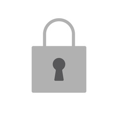 Padlock icon, symbol of security and safety. Lock pictogram.